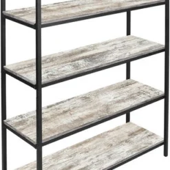 Dakota™ 5-Shelf Barnwood Modern Bookshelf
