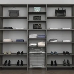 Dakota Closets™ 99"W X 86-1/2"H Charcoal Closet System -Rothenberger Tools Sales Store 2905351 CMYK