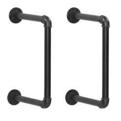 Dakota™ 10" Black Pipe 1-Shelf Bracket - 2 Pack