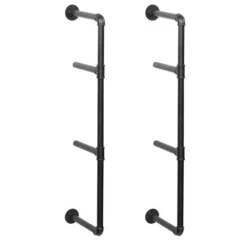 Dakota™ 10" Black Pipe 3-Shelf Bracket - 2 Pack