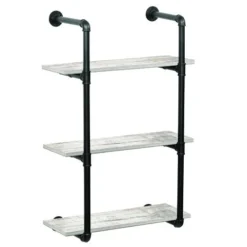 Dakota™ 10" Black Pipe 3-Shelf Bracket - 2 Pack -Rothenberger Tools Sales Store 49610 Shelves barnwood