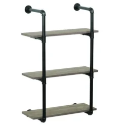 Dakota™ 10" Black Pipe 3-Shelf Bracket - 2 Pack -Rothenberger Tools Sales Store 49610 Shelves haven