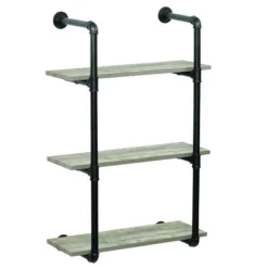 Dakota™ 10" Black Pipe 3-Shelf Bracket - 2 Pack -Rothenberger Tools Sales Store 49610 Shelves ponderosa